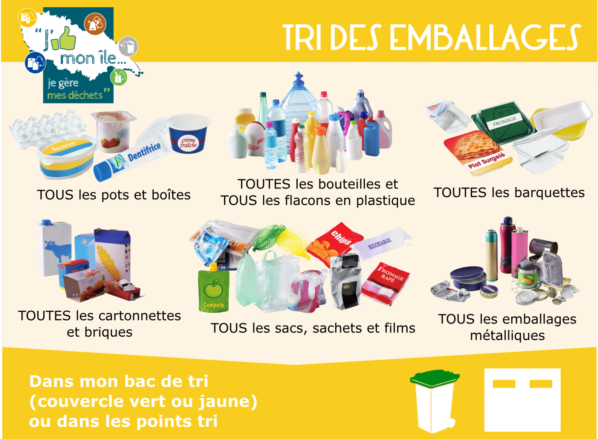 Tri Des Emballages, Du Papier Et Du Verre – Déchets – Ile D'Yeu